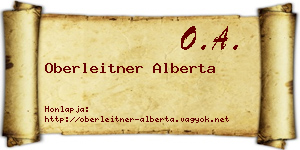 Oberleitner Alberta névjegykártya